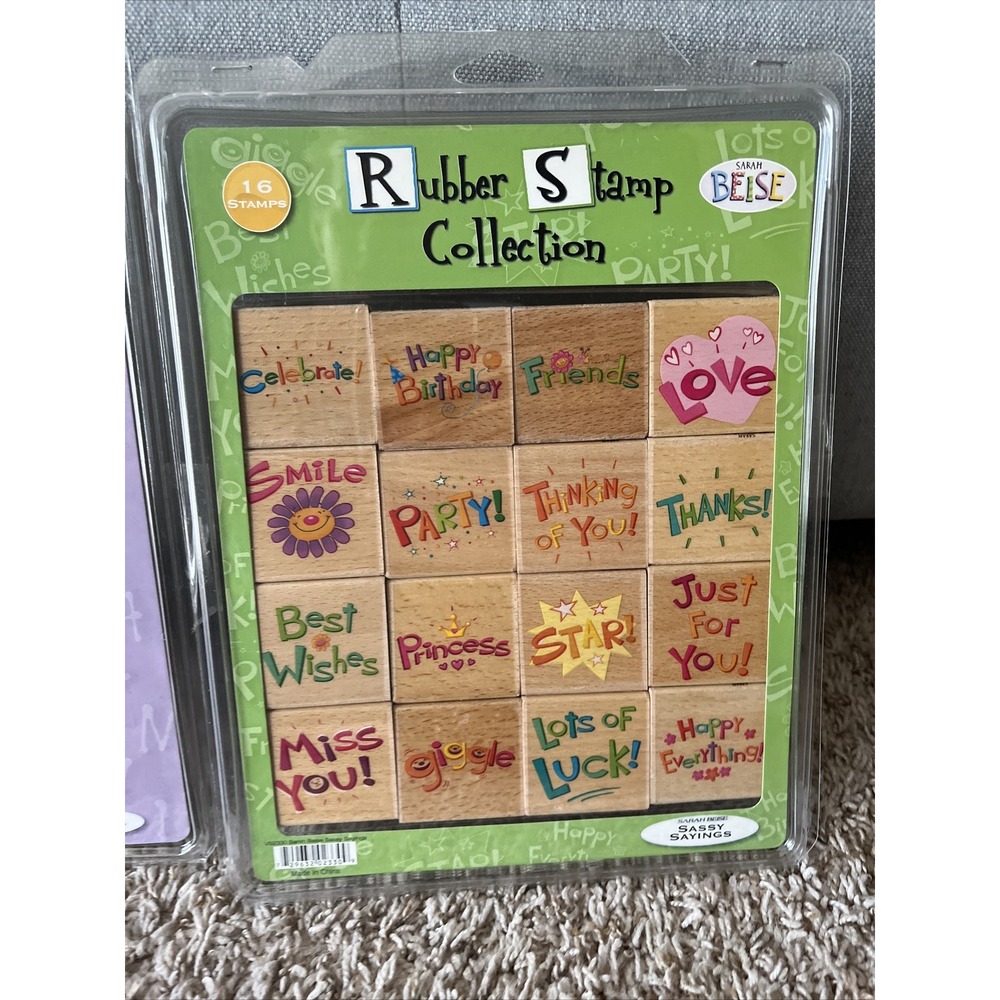 3 Sue Zipkin Rubber Stamp Collection Alphabet 26 Sassy Sayings Sarah Beise NEW - Picture 4 of 13